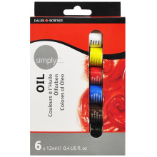 Couleurs à L'Huile Simply 6 Tubes - DALER ROWNEY