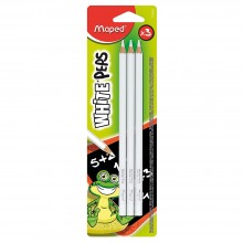 Crayons Blanc pour Ardoise White'Peps 3pcs - Maped