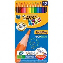CRAYONS COUL BIC 12/18 KIDS EVOLUTION BTE METAL