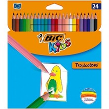 CRAYONS COUL BIC 24/18 KIDS TROPICOLORS