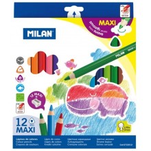 CRAYONS COUL MILAN 12/18 MAXI TRI