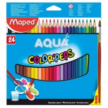 Crayons Couleurs Aquarellables Color'Peps Aqua 24pcs - Maped