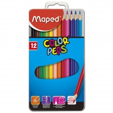 Crayons Couleurs Color'Peps Boite Métallique 12pcs - Maped