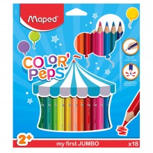 Crayons Couleurs Color'Peps My First Jumbo 18pcs - Maped