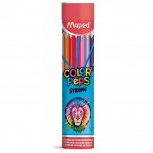 Crayons Couleurs Résine Color'Peps Strong Tube Métal 24pcs - Maped