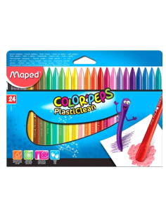 Crayons de Couleur Color'Peps PlastiClean 24pcs - Maped