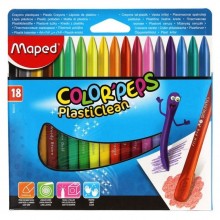 Crayons Plastiques Color'Peps PlastiClean 18pcs - Maped