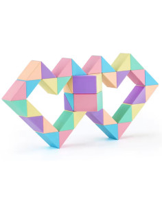 Cube Magique Créatif Articulé Pastel, 48pcs