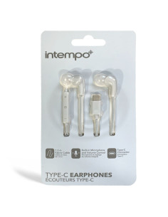 Écouteurs Intempo avec Connecteur Type-C, Blanc - Intempo