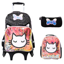 Ensemble De Sac à Dos à Roulette, Porte Goûter Et Trousse Pour Fille - Glossy Bird