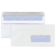 Enveloppe Blanc 110/220 Mm Avec Fenêtre