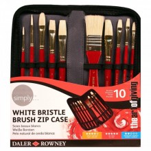 Etui-10 Pinceaux Oil Soies Beaux Blancs - Daler Rowney