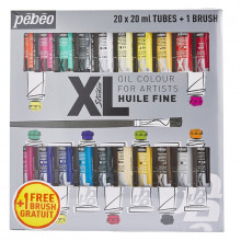 Etui 20 Tubes Huile Fine XL + Pinceau - Pébéo