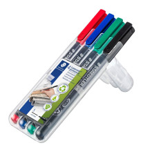 Etui de 4 Feutres Permanent Lumocolor S Fine 0.4mm - Staedtler