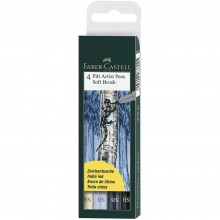 Feutre Pitt Artist Pen Soft Brush, Boite 4pcs - Faber-Castell