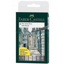 Feutre Pitt Artist Pen Soft Brush, Boite de 8 - Faber-Castell