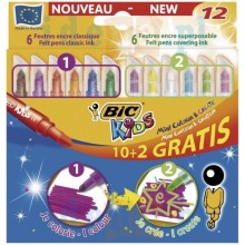 FEUTRES BIC 12 KIDS COLOUR & CREATE MINI