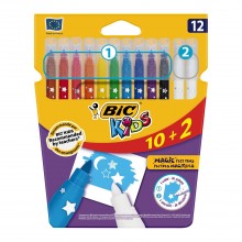 FEUTRES BIC 12 KIDS COLOUR & ERASE