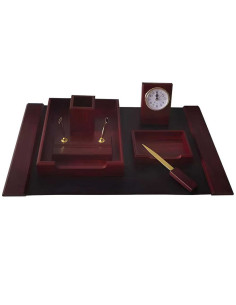 Garniture de Bureau en Bois avec Sous-main - Réf.MX-90700