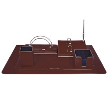Garniture de Bureau Scribe Marron 5pcs - Réf. 049092