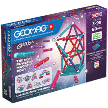 Geomag Classic Glitter Panels Recycled, 60pcs