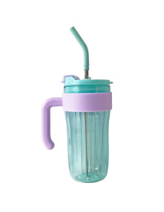 Gobelet en Plastique Transparent Avec Paille, 920ml - Marshmallow