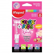 Gouache Couleurs Métalisées Color'Peps Girly 6x15ml - Maped