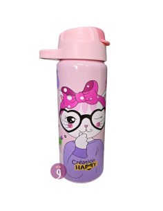 Gourde en Acier Inoxydable, Chat Happy - Réf.TFK25003