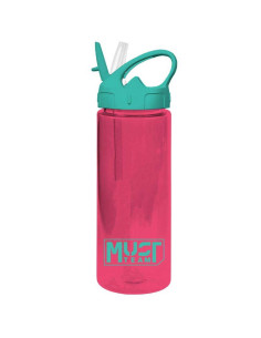 Gourde en Plastique avec Paille Must Team 500 ml, Uni
