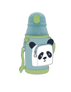 Gourde Isotherme en Acier Inoxydable avec sac Must Team 500 ml, Panda