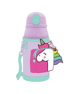 Gourde Isotherme en Acier Inoxydable avec sac Must Team 500 ml, Unicorn
