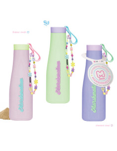 Gourde Isotherme en Acier Inoxydable Marshmallow Summertime 550 ml, avec Bracelet