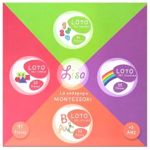 Grand Loto 4en1 Chiffres Lettres Couleurs & Formes - Lisa Toys