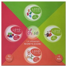 Grand Loto 4en1 Chiffres Lettres Formes et Animaux - Lisa Toys