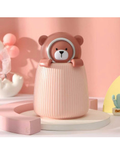 Humidificateur Ourson USB 350 ml Avec Veilleuse Colorée