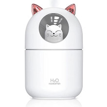 Humidificateur USB 300 ml Avec Veilleuse Colorée - Blanc