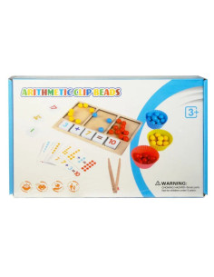 Jeu de Calcul Montessori Perles à Clipper et Cartes d'Addition