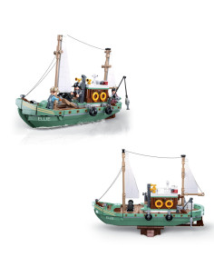 Jeu de Construction Bateau de Pêche ModelBricks, 610pcs - Sluban