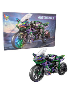 Jeu de Construction Moto Sport à Construire - 458 pcs Style Technique