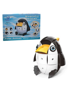Jeu de Construction Pingouin Magnétique, 77pcs