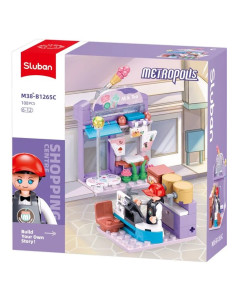 Jeu de construction Shopping Centre Bar Milk Tea & desserts 108 pcs - Sluban