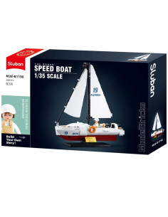 Jeu de construction Speed Boat Voilier 1/35, 260 pcs - Sluban