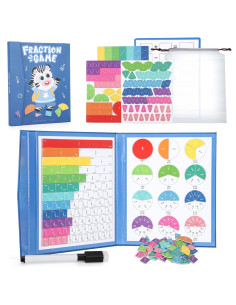 Jeu Fractions Magnétique, Tableau Effaçable + 156 pcs + Stylo