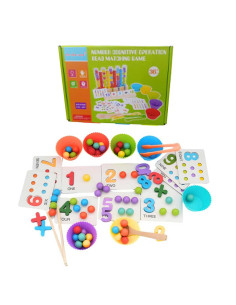 Jeu Montessori Mathématiques, Comptage & Opérations avec Boules
