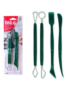 Kit de Sculpture 2 Mirettes Fil Métal et 2 Ébauchoirs Professionnels - DAS FILA