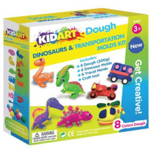 Kit Pâtes à Modeler avec Accessoires Dinosaurs et Transportation - KidArt