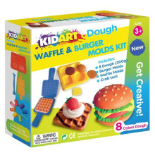 Kit Pâtes à Modeler avec Accessoires Waffle et Burger - KidArt