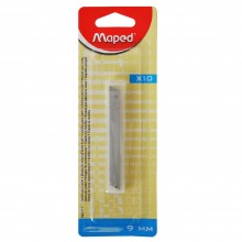 Lames Cutter 9mm 10pcs MAPED - Réf.640717