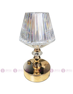 Lampe de Table Crystal LED, Abat-jour Effet Cristal