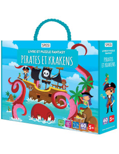 Livre & Puzzle Fantasy Pirates et Krakens - Sassi